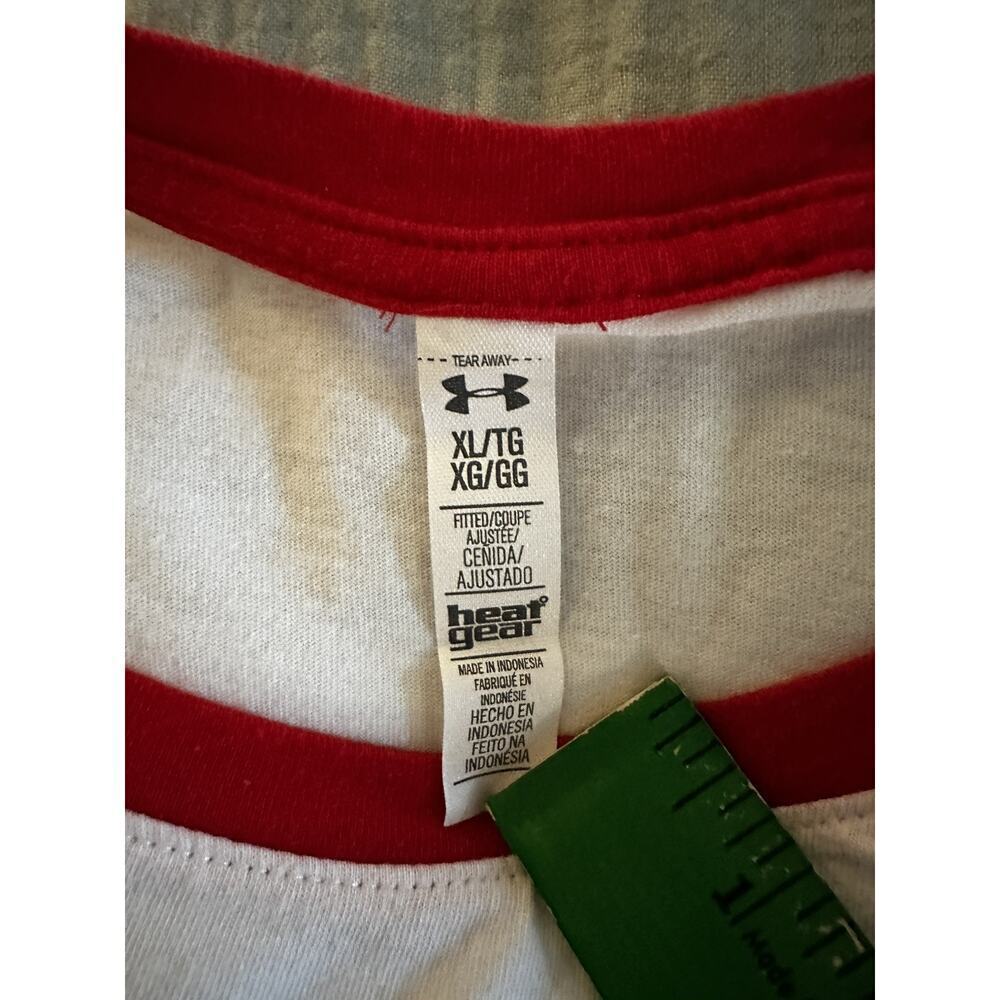 Under Armour MLB Washington Nationals Raglan T-shirt Red Swing for the Fence XL - Picture 4 of 5